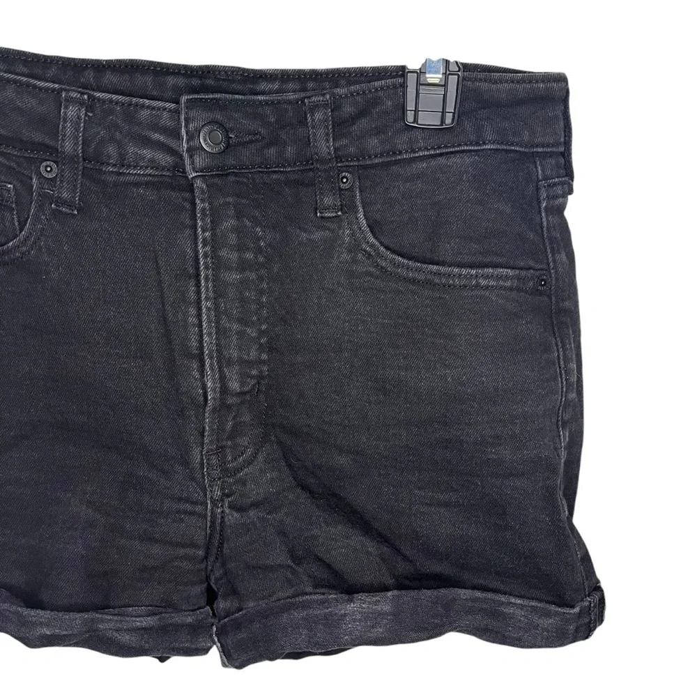 Black High Rise Shorts - Picture 2 of 5